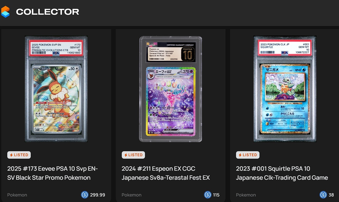 Collector Crypt trading card tokenization