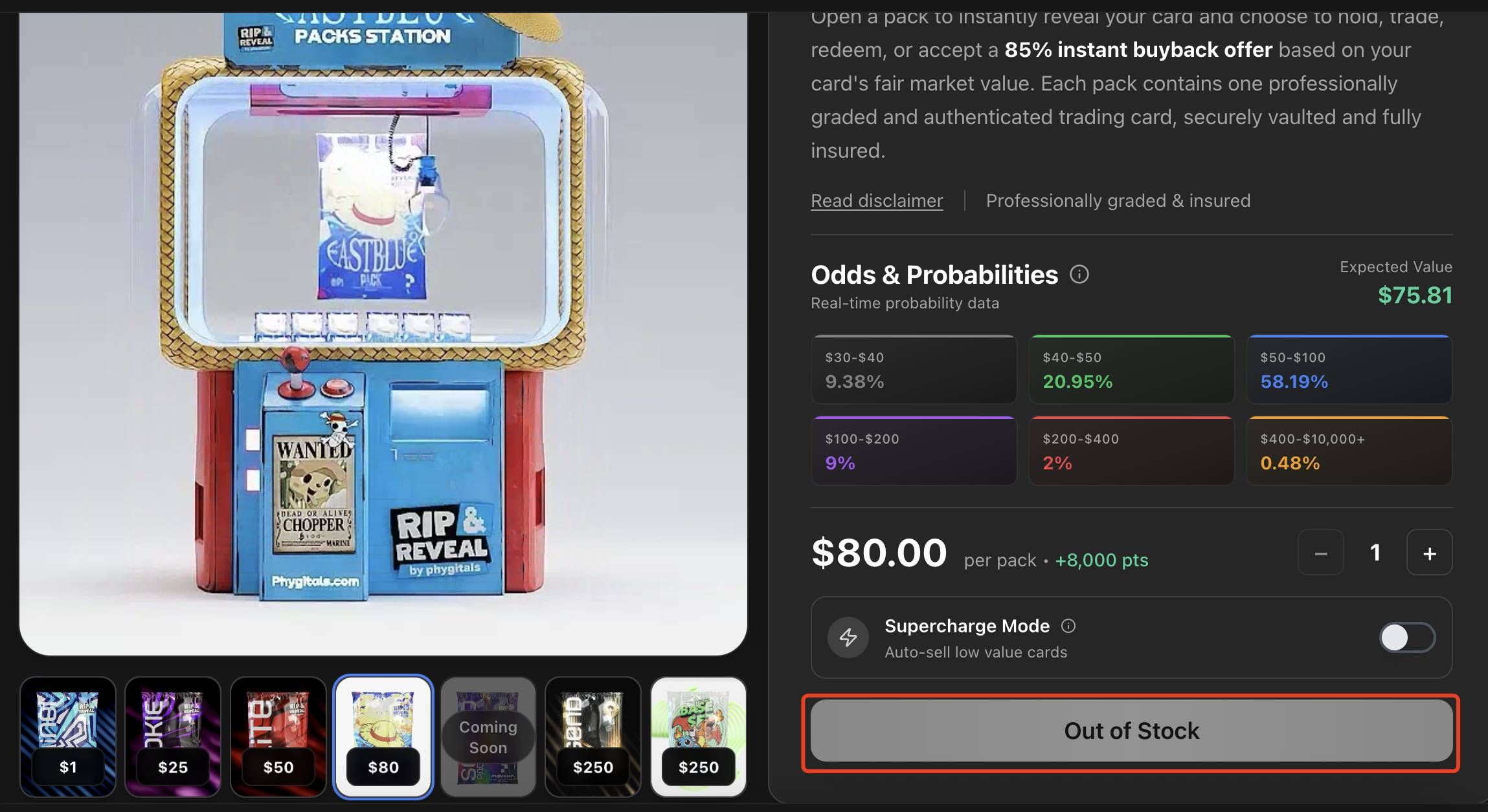 Phygitals Pokémon card digital pack opening
